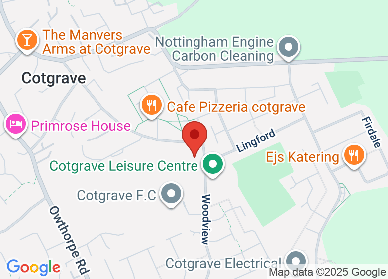 Map showing location of Cotgrave Community Garden