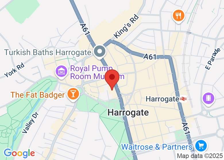 Map showing location of The Ivy Harrogate Garden