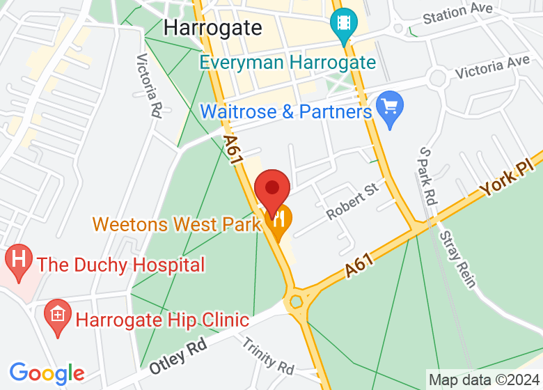 Map showing location of The West Park Hotel