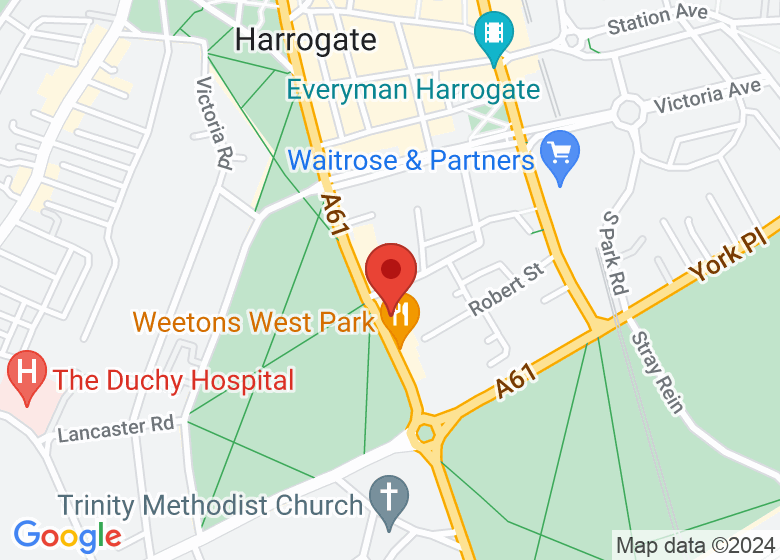 Map showing location of The West Park Hotel