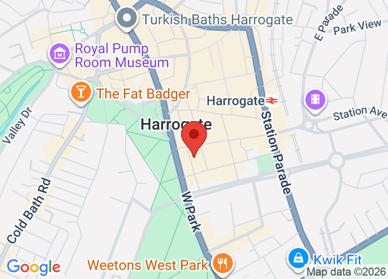 Map showing location of Hotel du Vin Harrogate