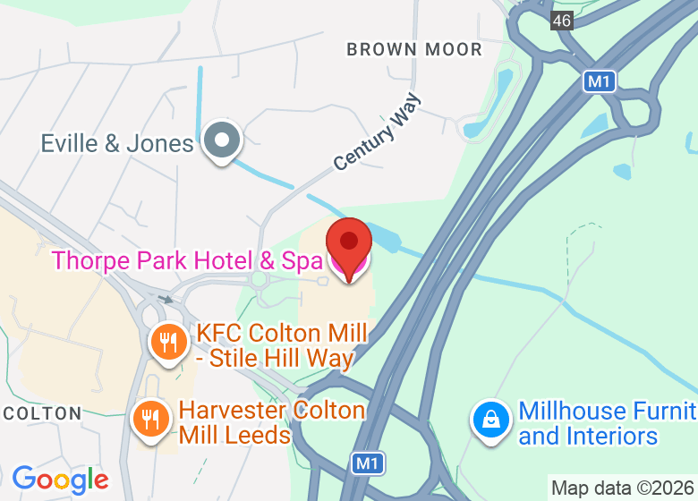 Map showing location of Thorpe Park Hotel & Spa