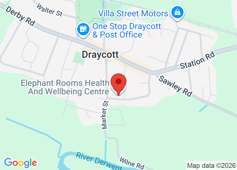 Map showing location of Elephant Rooms Health And Wellbeing Centre