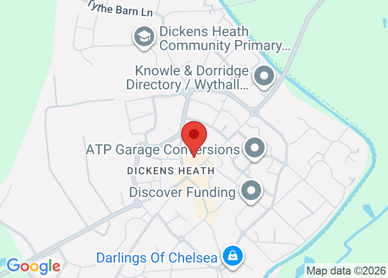 Map showing location of Dickens Heath Village Hall