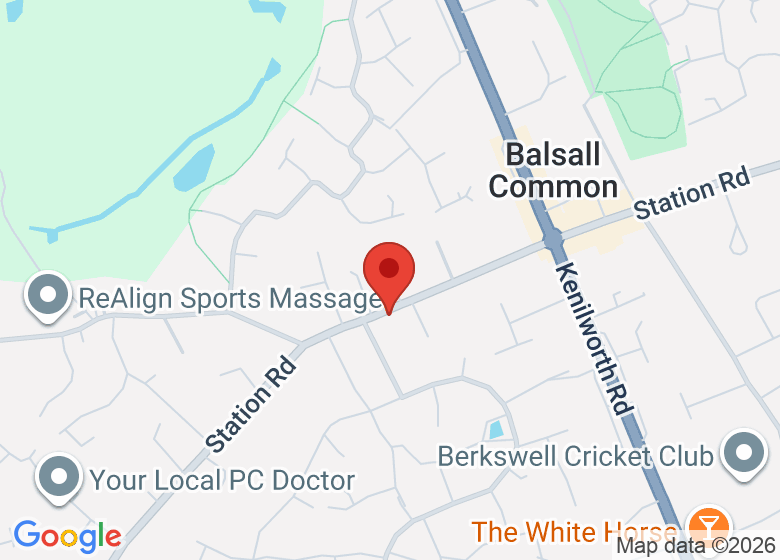 Map showing location of Balsall Common Village Hall