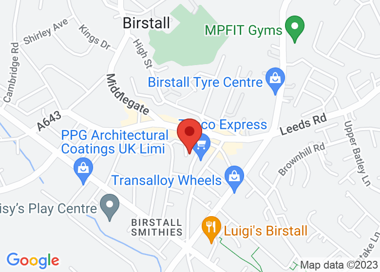 Map showing location of Birstall Community Centre