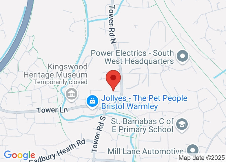 Map showing location of Bristol Goddess Temple