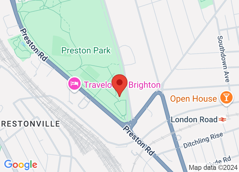 Map showing location of Preston Park - The Old Bowling Green