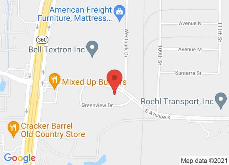 Map showing location of MACS Dallas Office