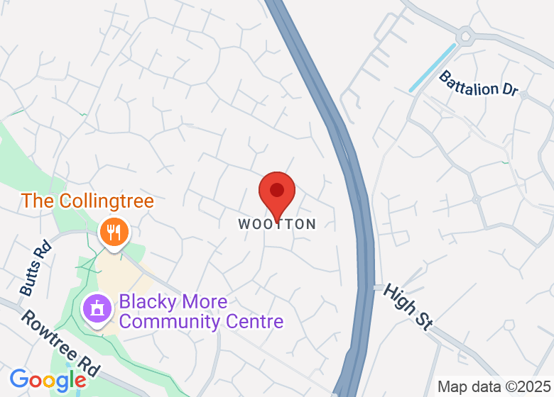 Map showing location of Wootton