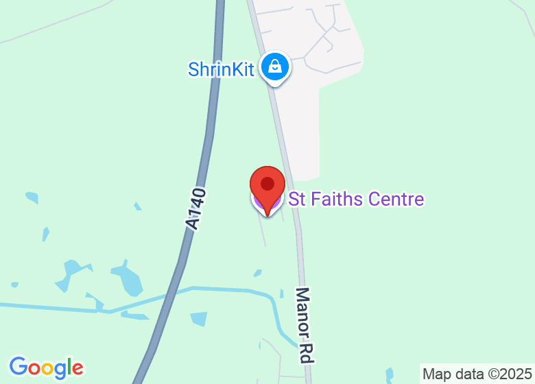 Map showing location of St Faiths Centre