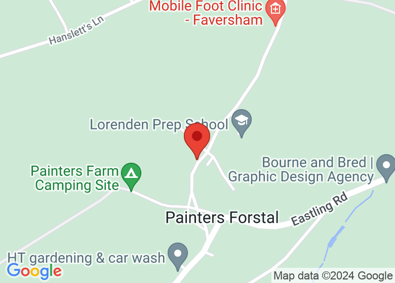 Map showing location of Painters Forstal Community Hall