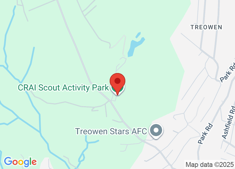Map showing location of CRAI Scout Activity Park