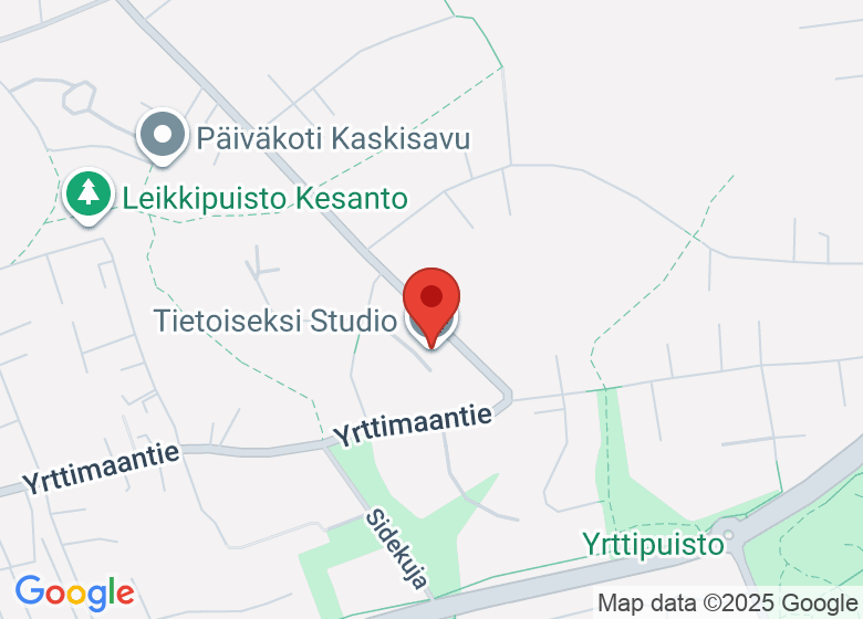 Map showing location of Tietoiseksi Studio