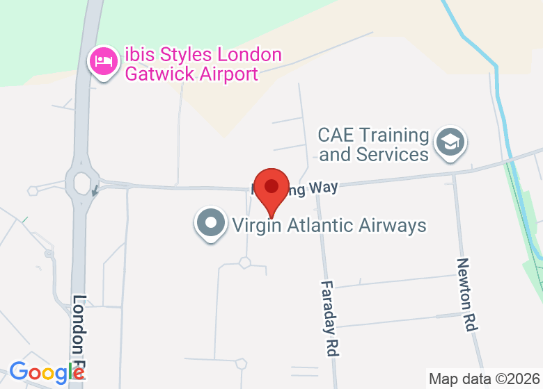 Map showing location of Crawley Innovation Centre