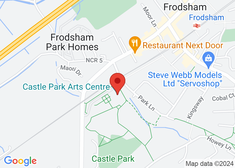 Map showing location of Castle Park Arts Centre