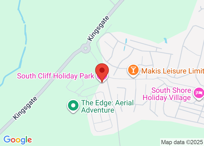Map showing location of South Cliff Holiday Park