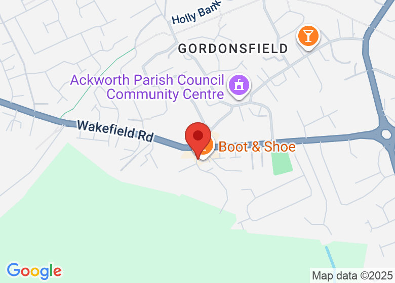 Map showing location of Ackworth Cricket Club