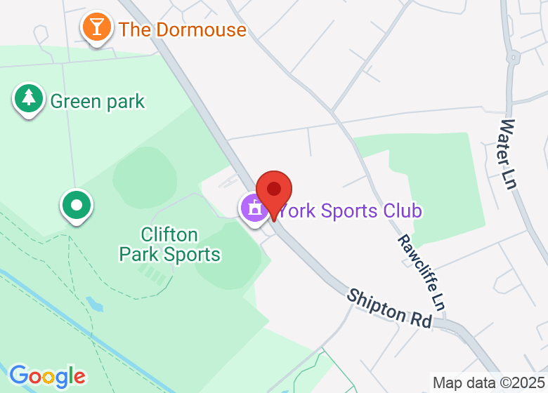 Map showing location of York Cricket and Rugby Club