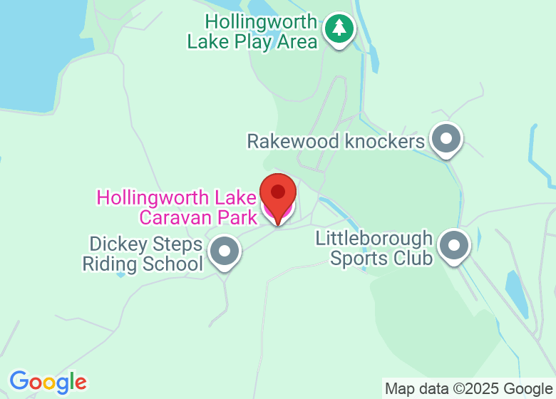 Map showing location of Hollingworth Lake Caravan Park