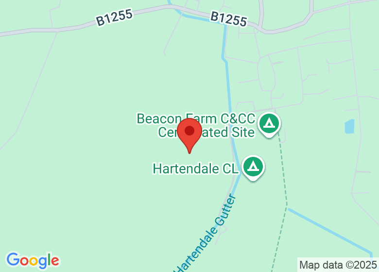 Map showing location of Hartendale farm
