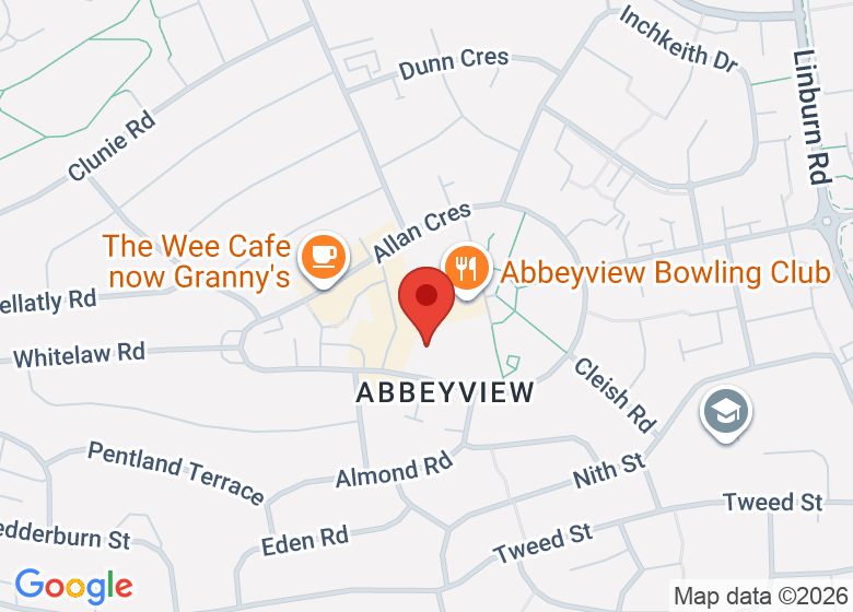 Map showing location of Abbeyview Community Hub