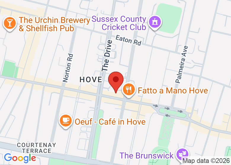 Map showing location of The Somatic Therapies Centre