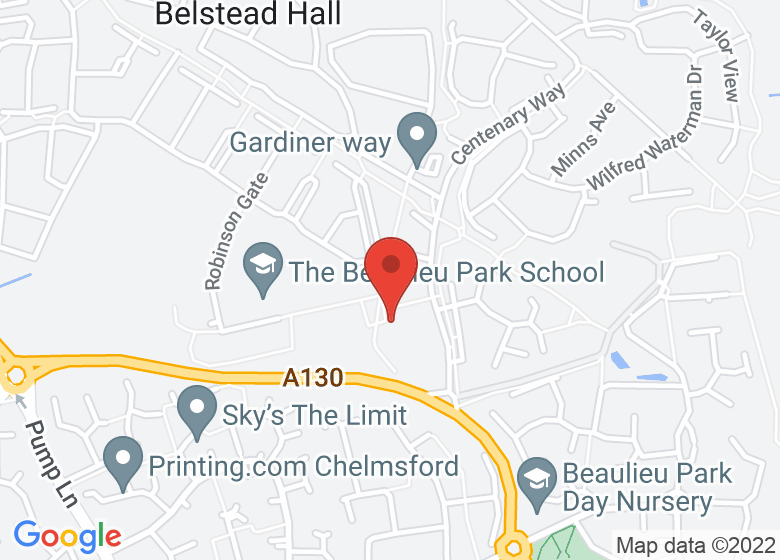 Map showing location of Beaulieu Community Centre