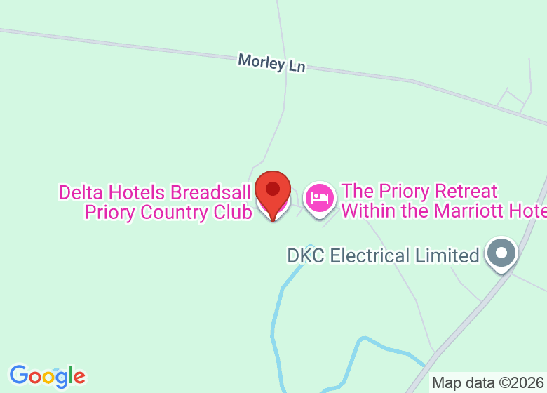 Map showing location of Delta Hotels Breadsall Priory Country Club