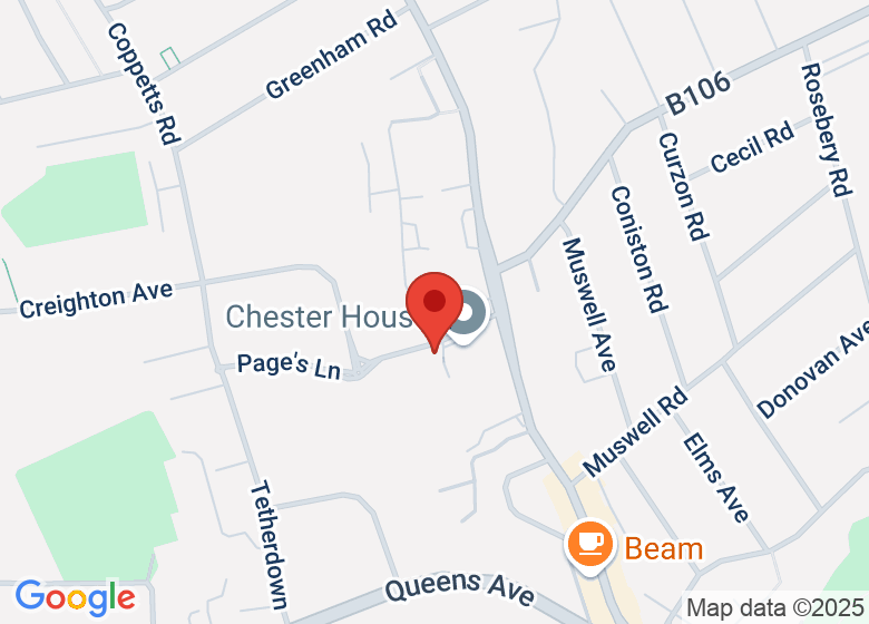 Map showing location of North Bank House
