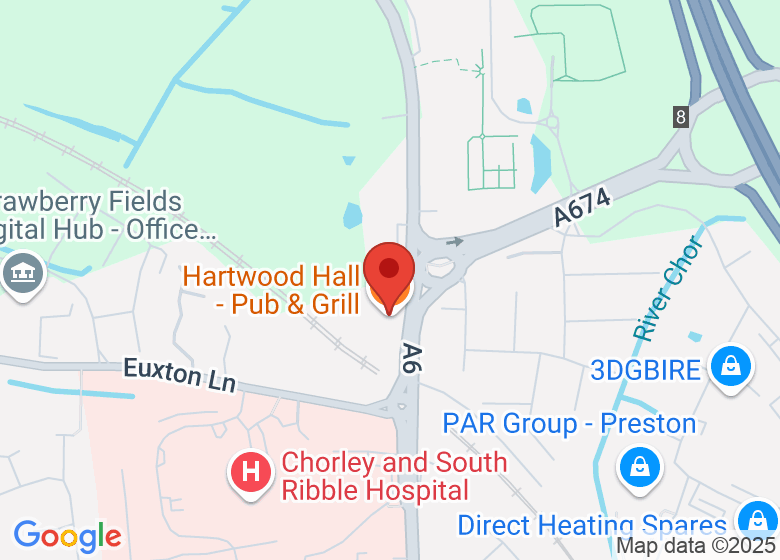 Map showing location of Hartwood Hall - Pub & Grill
