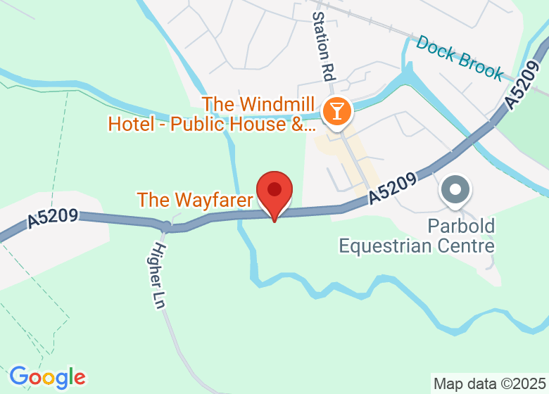 Map showing location of The Wayfarer