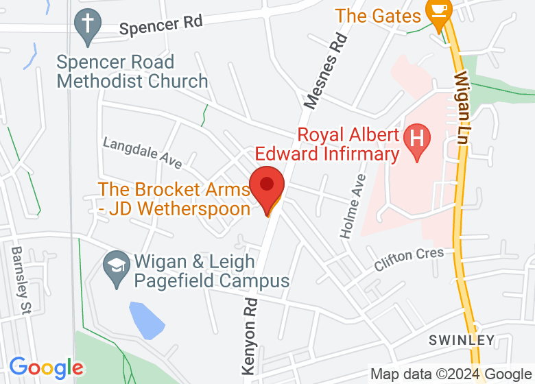 Map showing location of The Brocket Arms - JD Wetherspoon