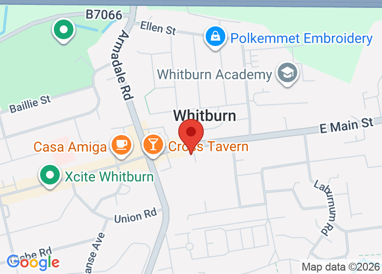 Map showing location of Whitburn Junior Social Football Club