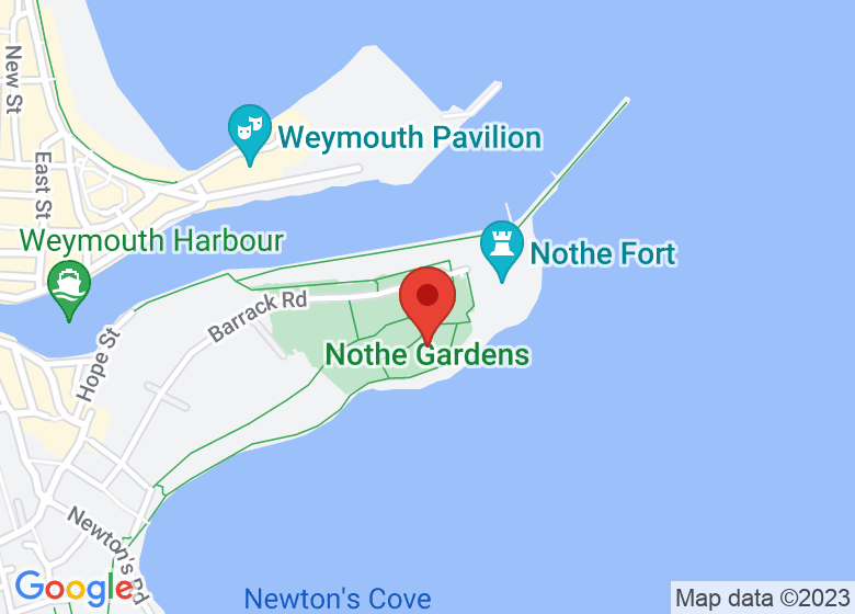 Map showing location of Nothe Fort Gardens Car Park