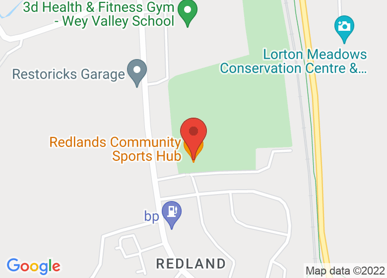 Map showing location of Redlands Community Sports Hub