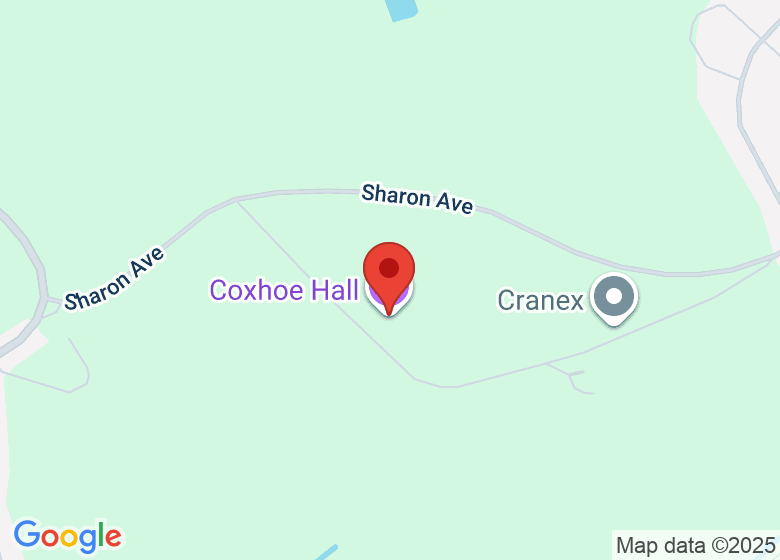 Map showing location of Coxhoe Hall