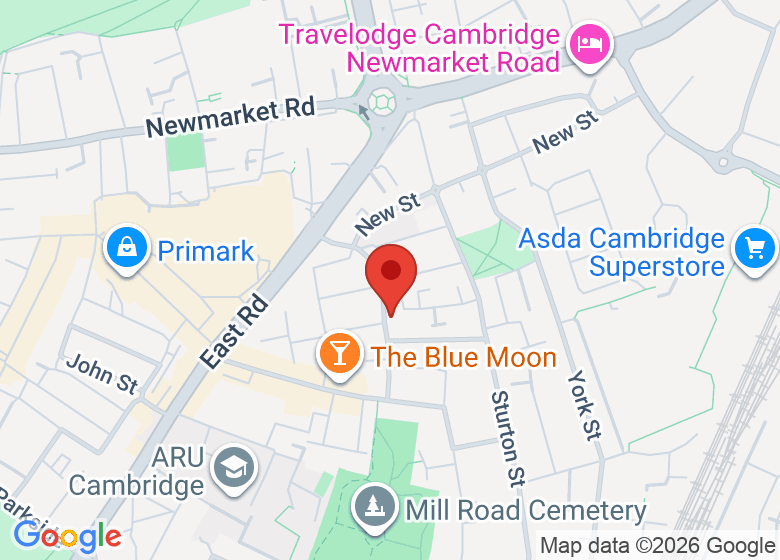 Map showing location of St Matthew's Church