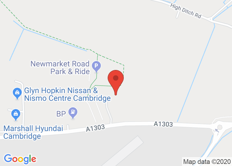 Map showing location of Cambridge Ice Arena