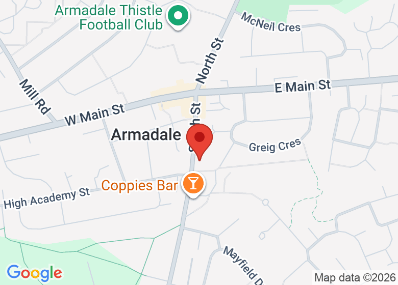 Map showing location of THRIVE