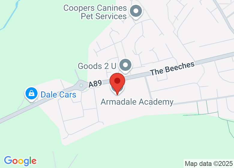 Map showing location of Armadale Academy