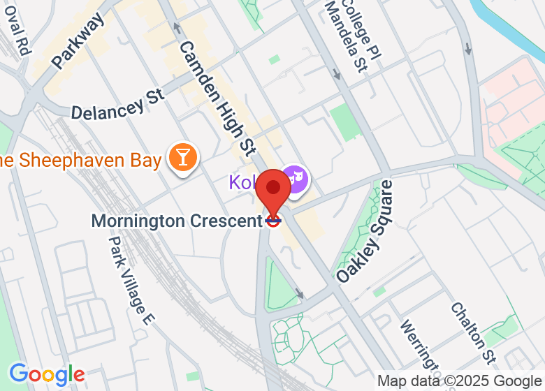 Map showing location of Mornington Crescent Station