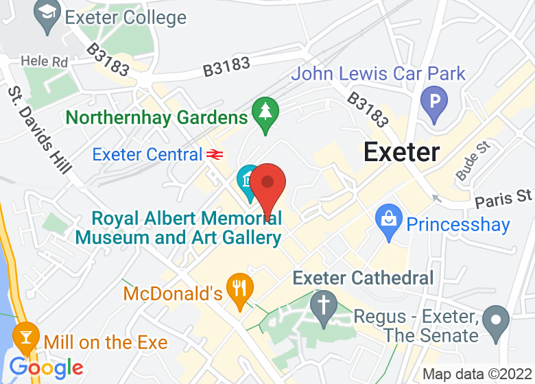 Map showing location of Derekthedog Yoga Centre