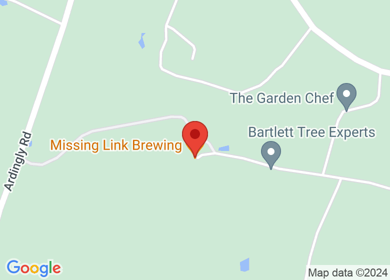 Map showing location of Missing Link Brewing