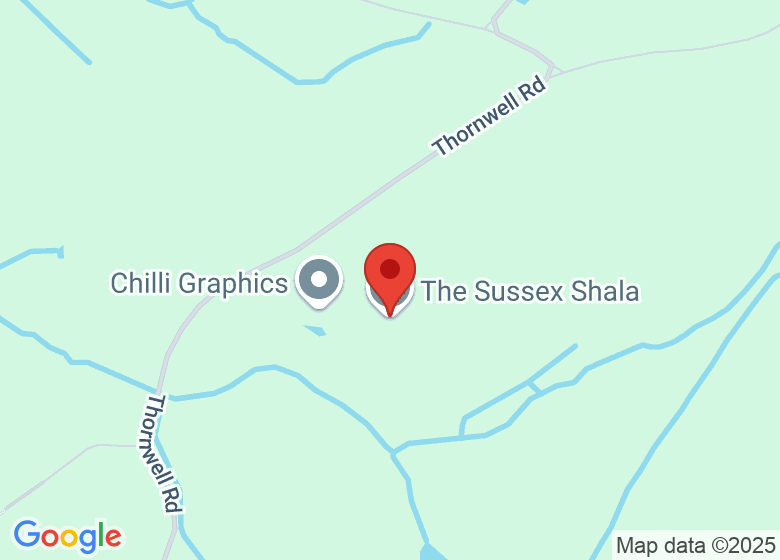 Map showing location of The Sussex Shala