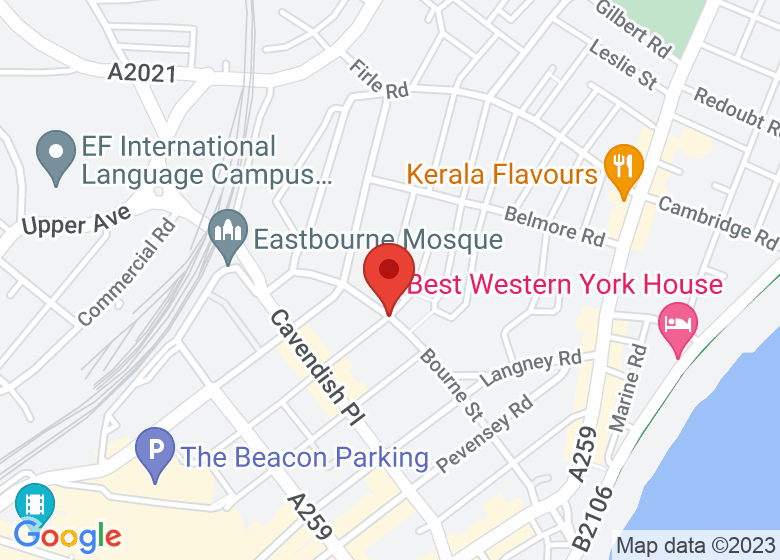 Map showing event location