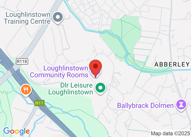Map showing location of Loughlinstown Community Rooms