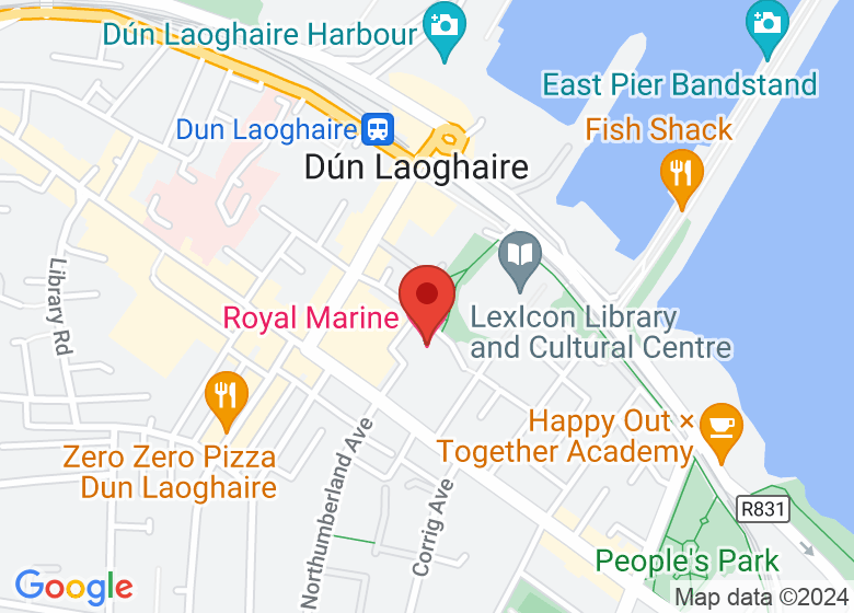 Map showing location of Royal Marine Hotel