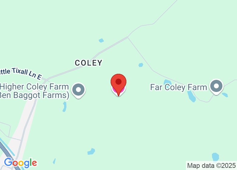 Map showing location of Far Coley Farm Events