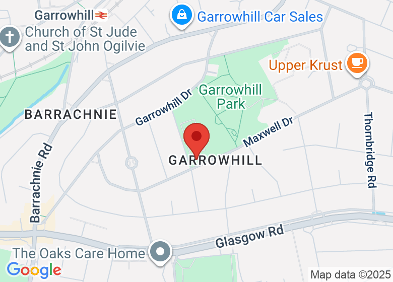 Map showing location of Brighter Baillieston at Garrowhill Community Centre